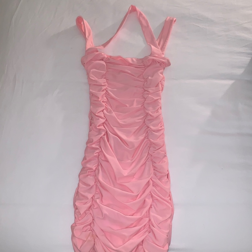 Pink Gathered Bodycon Dress from Tiger Mist